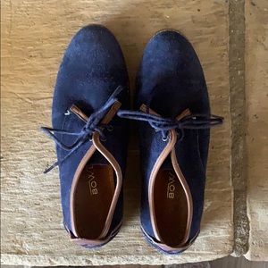 M. Moustache blue French design dress shoes